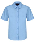 Girls Short Sleeve Non-Iron Blouse - Blue - Twin Pack